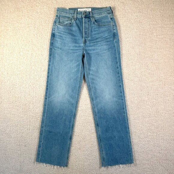 Frank & Eileen Monaghan High Rise Straight Leg Crop Mom Jeans Preppy Sz 26 NWOT - Picture 2 of 13